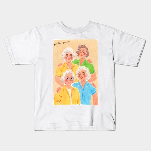 Golden-Girls Kids T-Shirt by DewaJassin